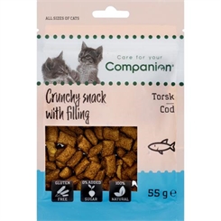Companion Cat Crunchy med fyld - torsk - 50g - godbid til katte
